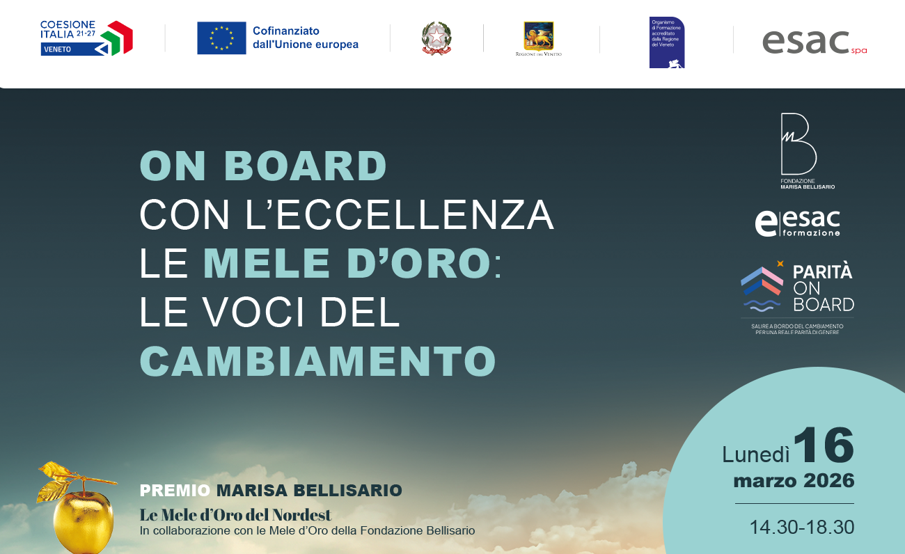 ON BOARD CON L�ECCELLENZA LE MELE D�ORO: LE VOCI DEL CAMBIAMENTO