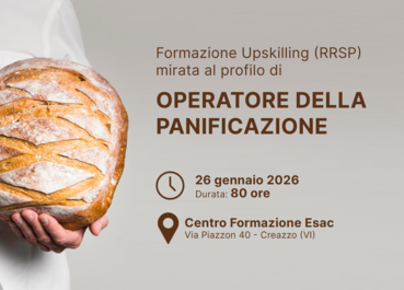 Formazione Upskilling (RRSP) di gruppo mirata al profilo di OPERATORE DELLA PANIFICAZIONE